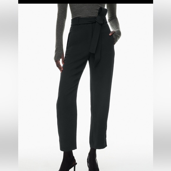 Wilfred High-waisted belted crepe pants BLACK - Picture 5 of 5